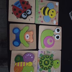 Set Of 6 Wooden Puzzles