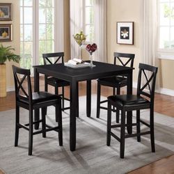 Dinning Table Solid Wood,  Grey And Black 