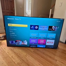 58" 4K UHD Hisense Roku TV + Wall Mount