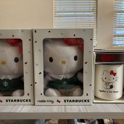 Starbucks Hello Kitty Plush & Mug 2025