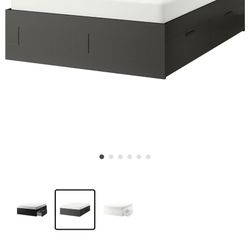Ikea Queen Bed Frame with storage 
