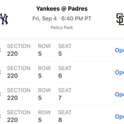 Padres vs Yankees September 4, 2026