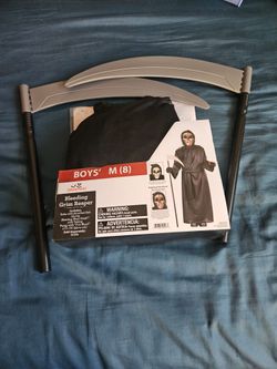 BLEEDING GRIM REAPER HALLOWEEN COSTUME WITH 2 SICKELS