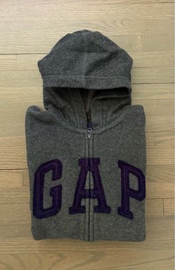 Gap zip-up hoodie boys size 8 Dark grey