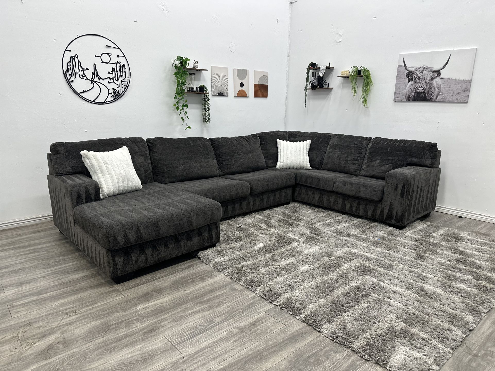 Grey Sectional Couch - Free Delivery