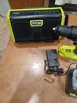 Brand New Ryobi Combo Drills ,charger,batteries And Bluetooth Speaker