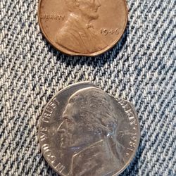 C2SX100X2 HIGHER GRADE CLIPPED PENNY AND NICKEL ERROR LOT