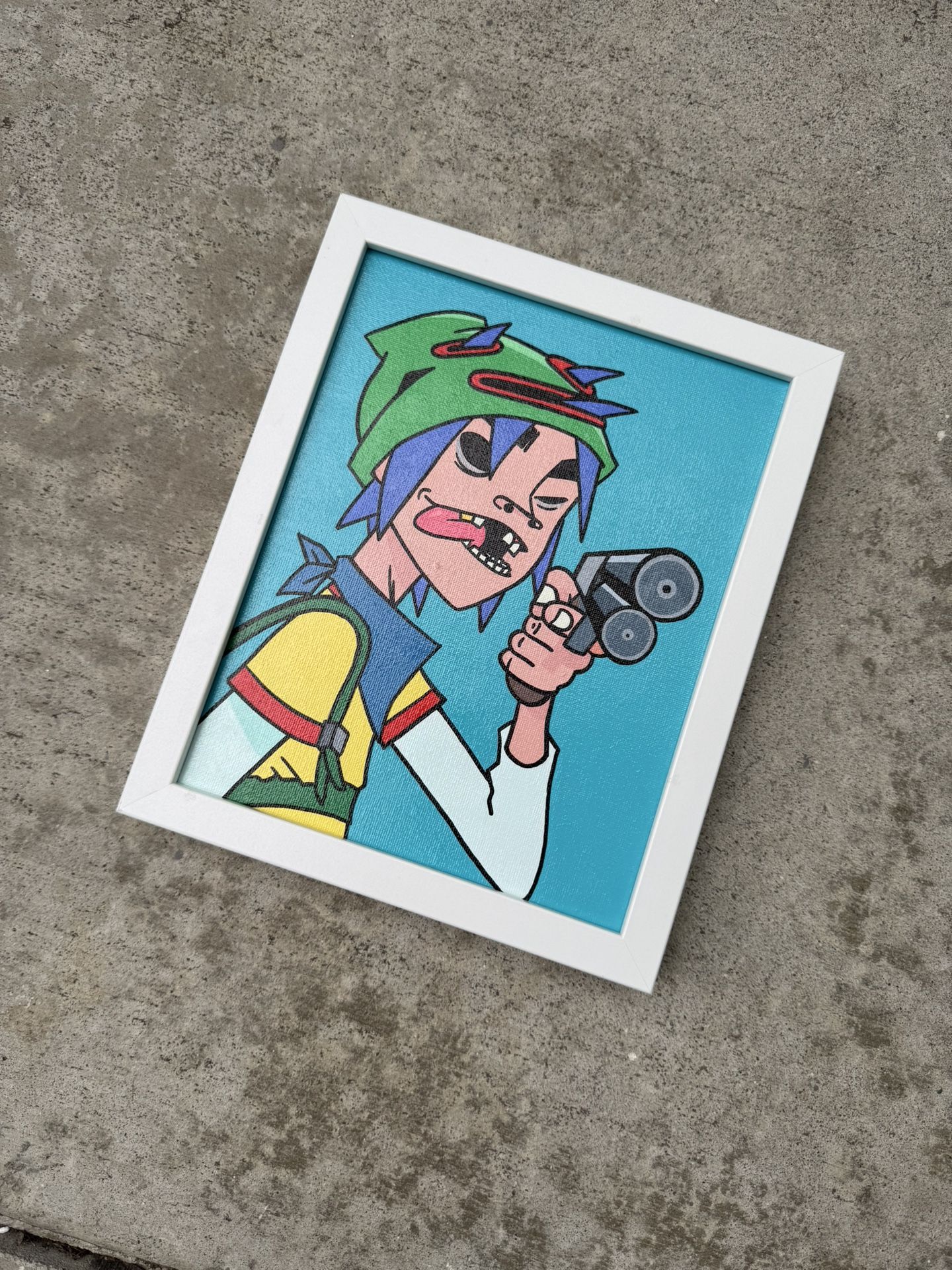 Gorillaz 2D Canvas Painting With Frame 