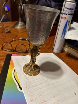Decorative Goblet with Tree Branch Stem