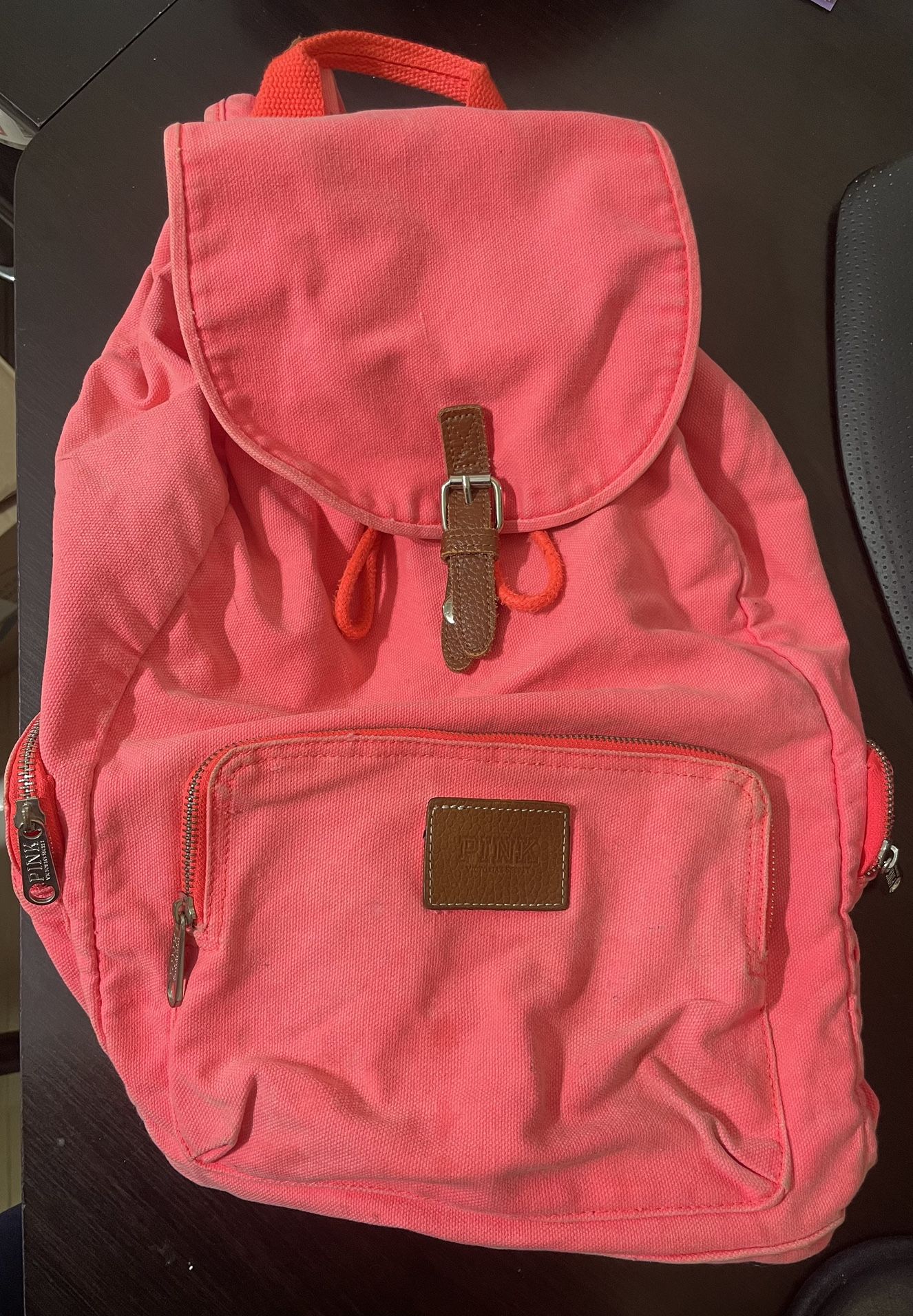 PINK Hot Pink Victoria Secret Book Bag Backpack