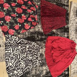 Women’s Long Satin Like Skirts Size Large