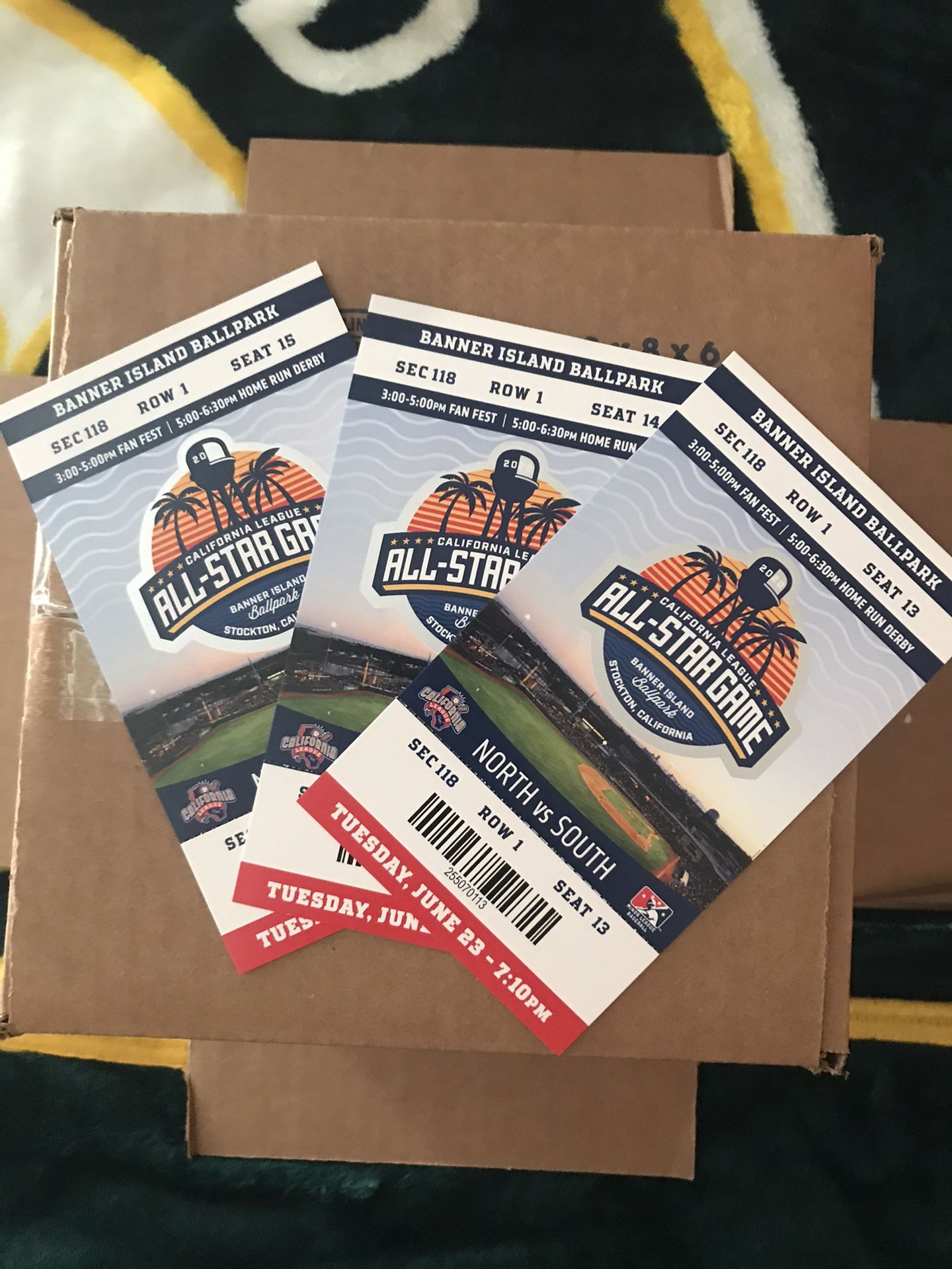 Stockton Ports all star game ticket stubs