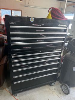 Husky toolbox with tools