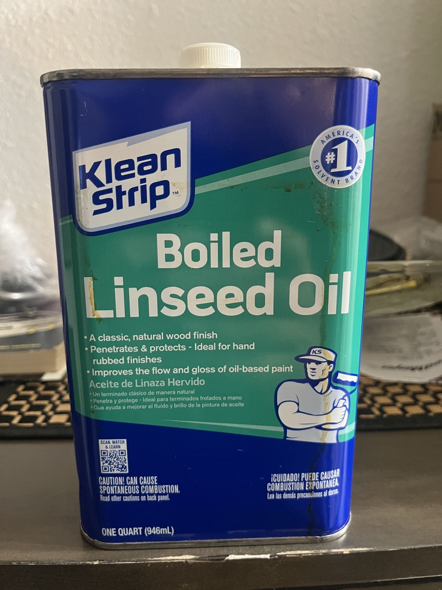 Klean Strip Boiled Linseed Oil, Quart