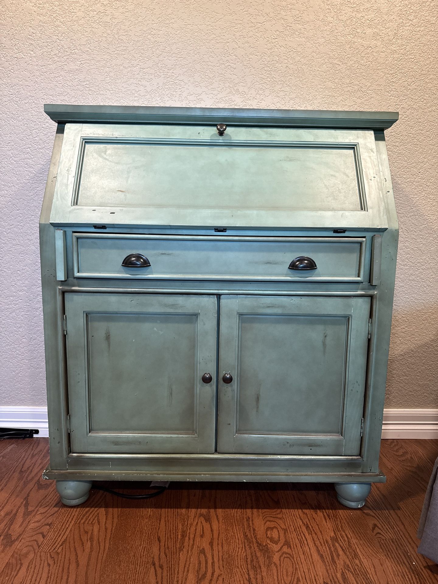 Farmhouse Secretary Desk with 2 outlets & 3 charging ports