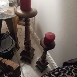 Gorgeous Tall Wood Candles An Stands 15 No Less Lots See My Post Go Look