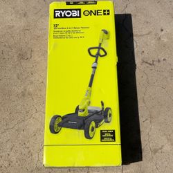 RYOBI ONE+ 18V 12 in. Cordless Battery 3-in-1 Mower, String Trimmer, and Edger (Tool Only)