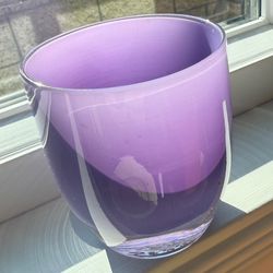Hand-blown Glassybaby Sweet Pea Iris Purple Votive Pre-Triskelion