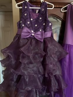Beautiful Girls Purple Dress With Stones