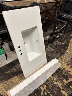 36” bathroom vanity countertop with Backsplash
