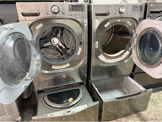 Lg washer and gas dryer set side kick pedestals