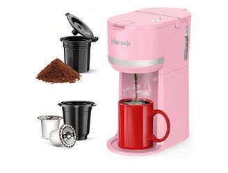 The Horavie Mini single serve coffee makerK1100 in Pink