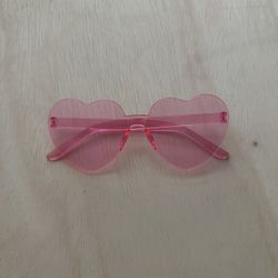 Pink Heart Shaped Glasses