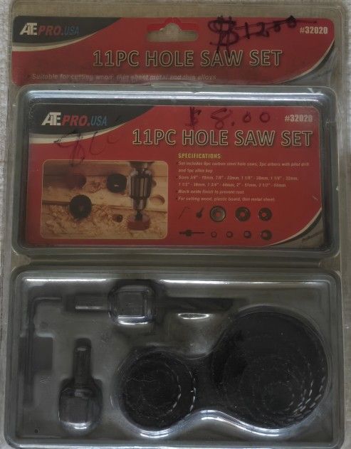 11 Piece Hole Saw Set