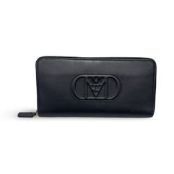MCM Mode Travia Leather Zip-Around Wallet - Black
