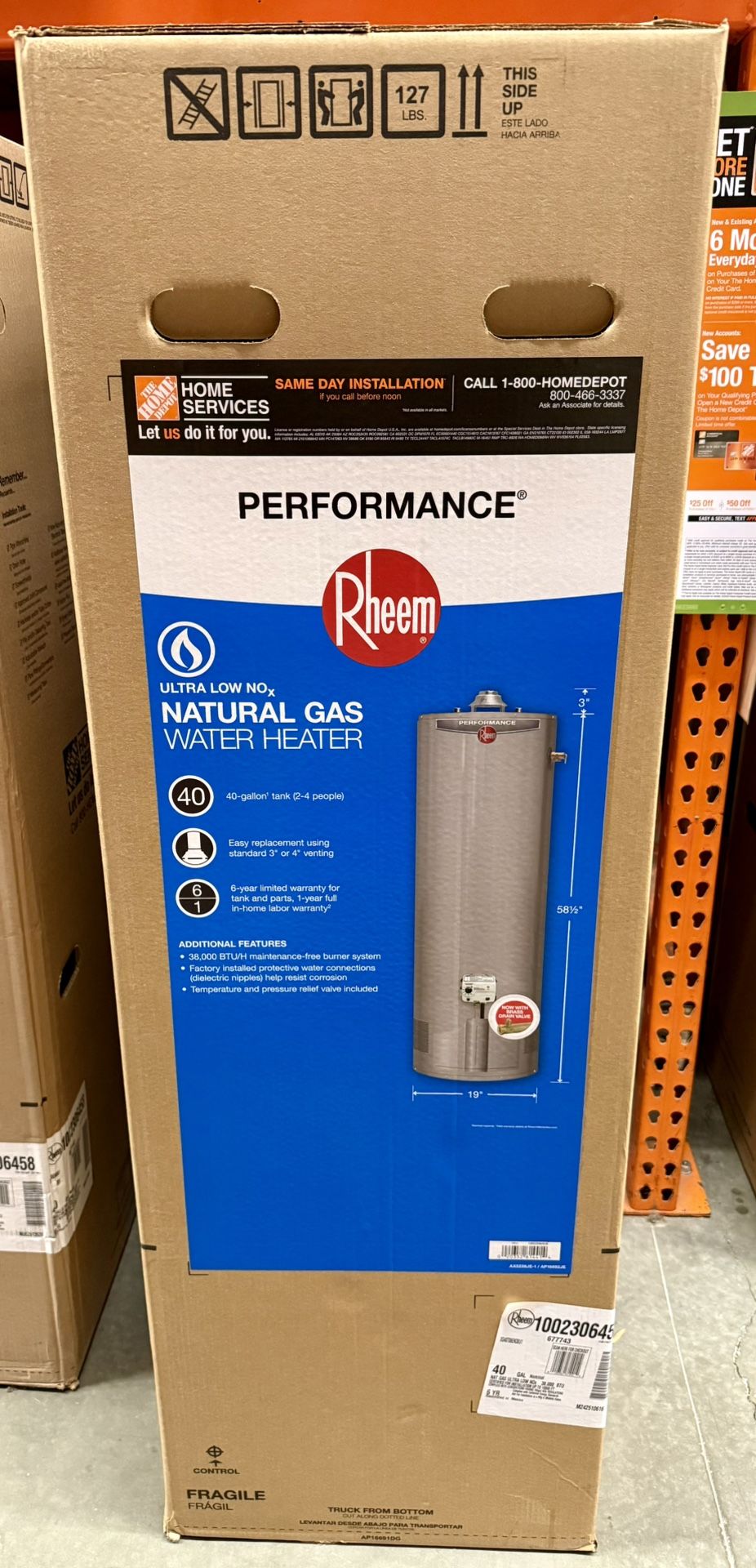 Brand New Rheem Water Heater