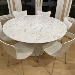 54” Dining Table with Artificial Marble Top
