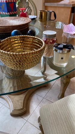 Gold plated bowl & Jo Malone Candle w/ matches