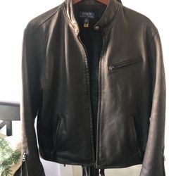  Ralph Lauren Cafe Racer Leather Jacket
