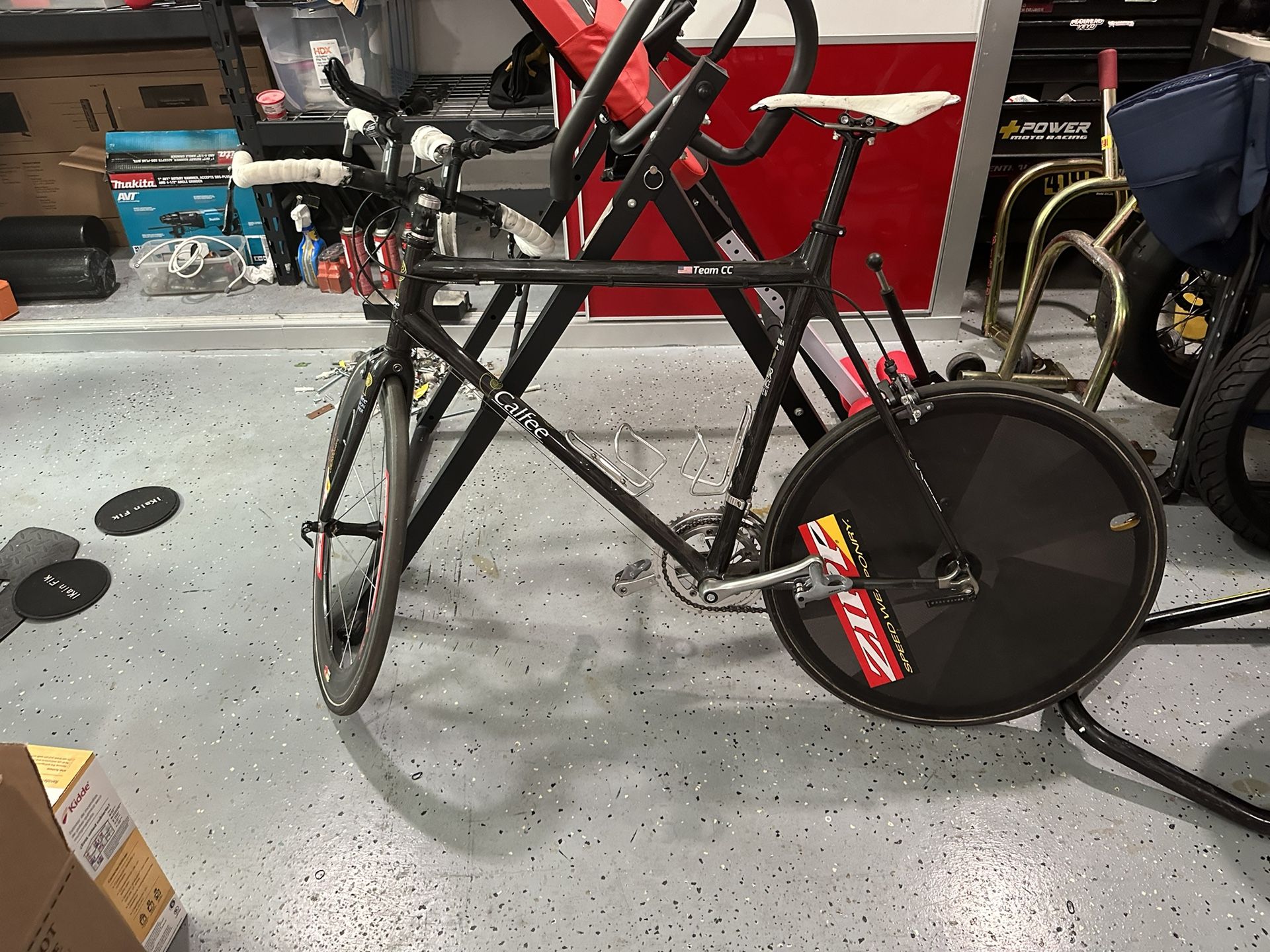 Original Triathlon Bike, Zipp 909 wheels, calfee carbon steerer frame ...