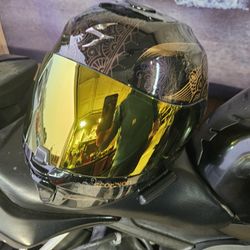 Scorpion Exor420 Motorcycle Helmet Small With Cardo