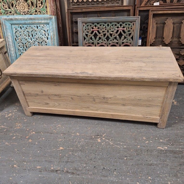 Solid Wood Storage Trunk Coffee Table From India 