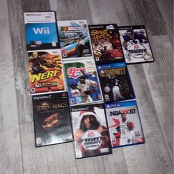 Wii,ps4 ,ps2 Games !!