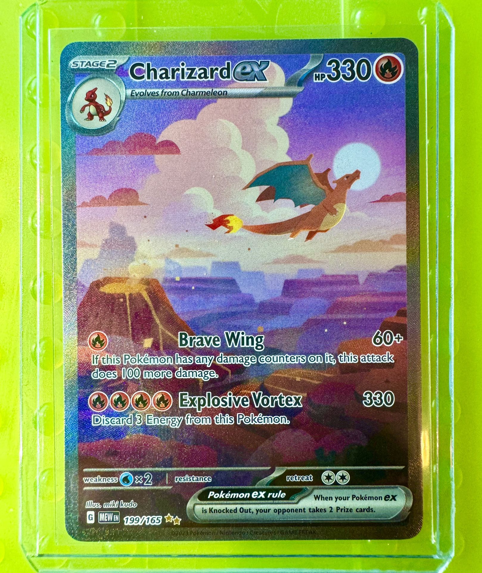 Charizard ex 199/165 Sv: Scarlet & Violet 151 Pack Fresh English