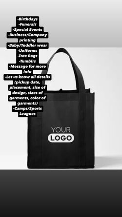 Print Shirts/Hoodies/Bags- $0