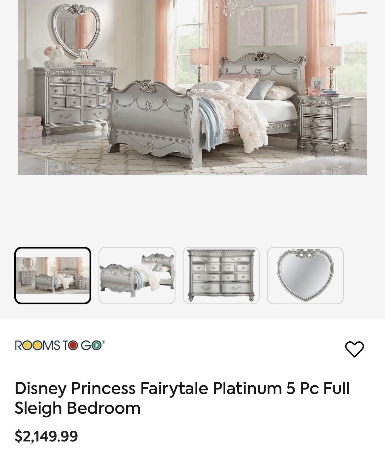 Disney Princess Fairytale - Full Size Bedroom Set