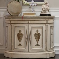 Neoclassical Demilune Nightstand