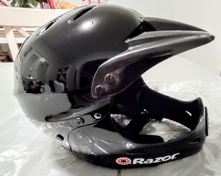 New Razor 97775 Youth Full Face Bicycle Bike Sport Scooter Helmet, Glossy Black, Youth M