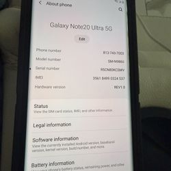 Samsung Galaxy Note20 Ultra 5G – Like New 🔥  + Case