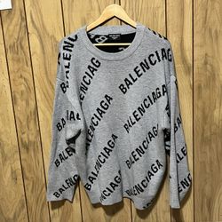 Balenciaga all over logo sweater Crewneck