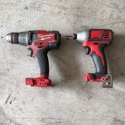 Milwaukee Impact And Hammer Drill Set