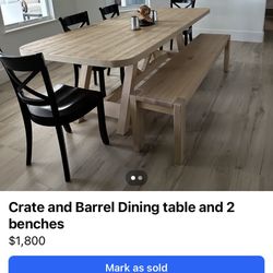 Crate And Barrel Large Dining Table