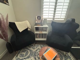 Two indoor lounge chairs