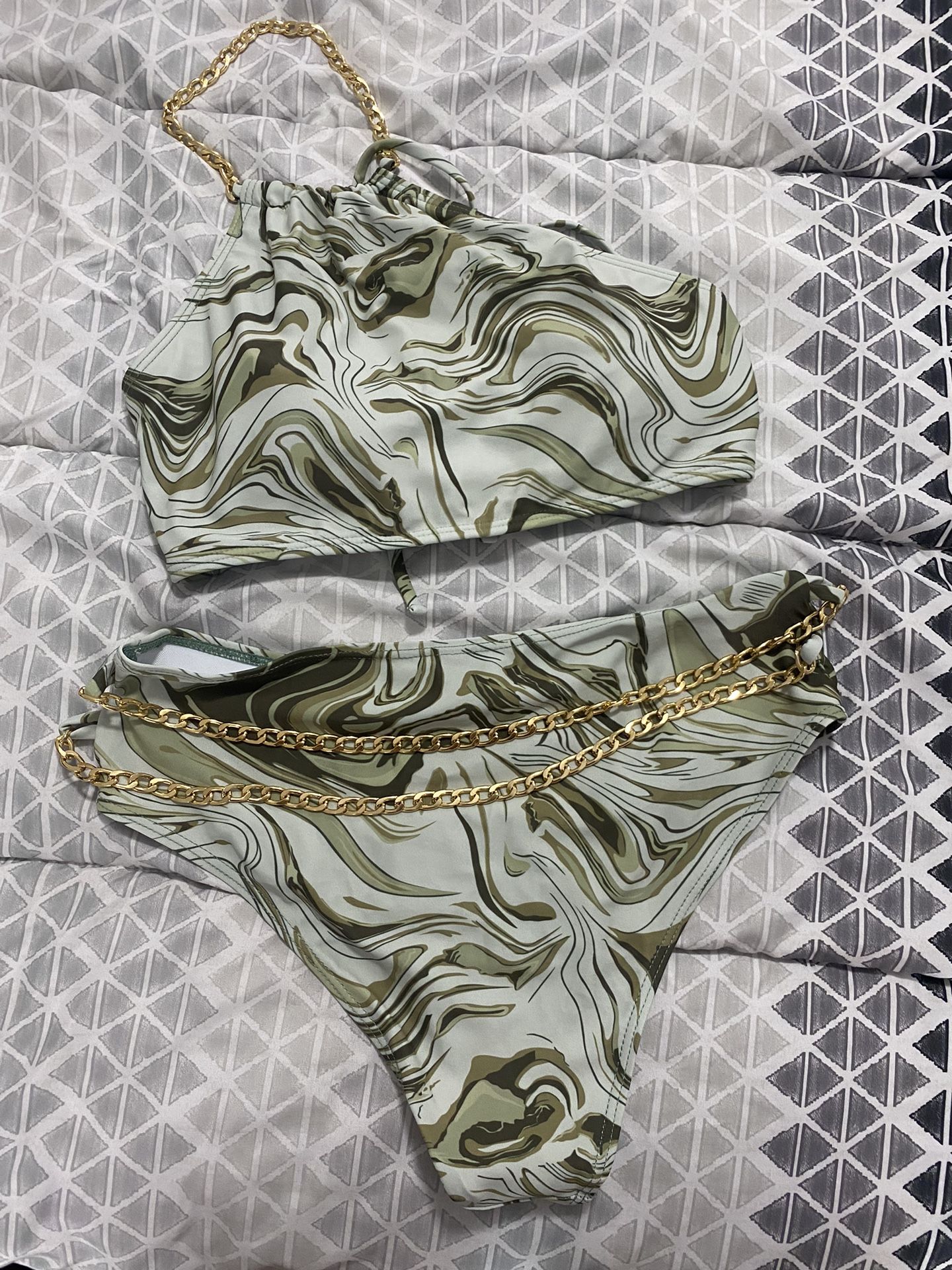 Green Marble Bikini