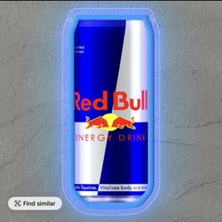 Red Bull Drink Neon Sign