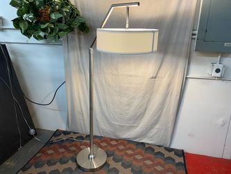 GENERAL SUCCESS Modern Arc Floor Lamp w/ White Shade